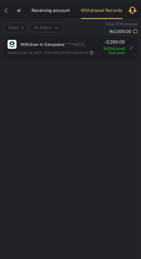 VK999 WITHDRAW