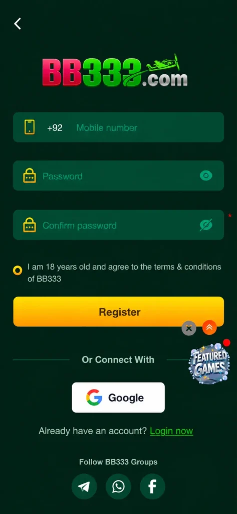 bb333 game regester